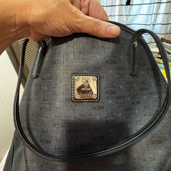 MCM Black Shopper Bag with Sturdy Leather Handles - Picture 10 of 14